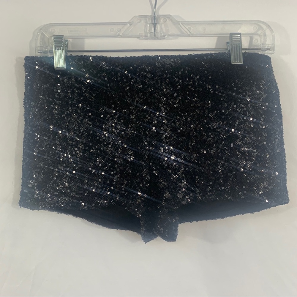 Material Girl Black Sequin Hot Pants/Shorts